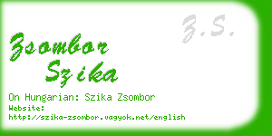 zsombor szika business card